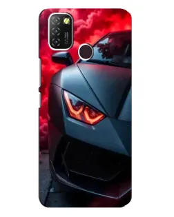 Чехол для Infinix Hot 10 Lite с картинкой «Lamborghini красное сияние»
