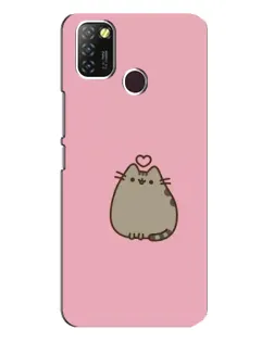 Чехол для Infinix Hot 10 Lite с картинкой «Pusheen сердце»