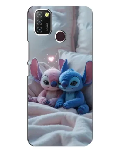 Чохол для Infinix Hot 10 Lite з картинкою «Плюшеві Стіч Ангел»