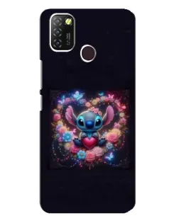 Чехол для Infinix Hot 10 Lite с картинкой «Stitch в цветах»