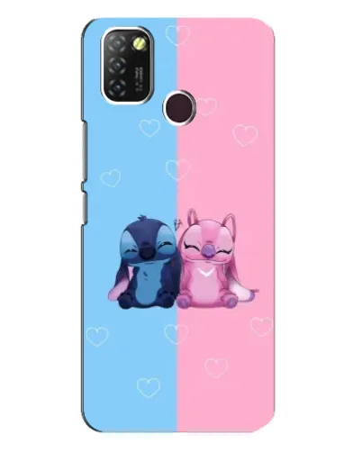 Чохол для Infinix Hot 10 Lite з картинкою «Stitch та Angel Love»