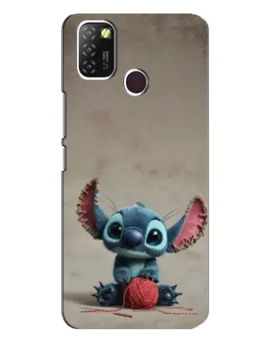 Чохол для Infinix Hot 10 Lite з картинкою «Стіч на чоричневому фоні»