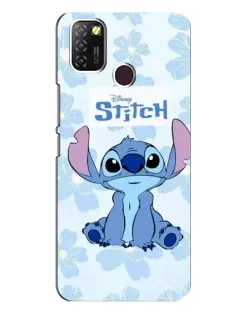 Чехол для Infinix Hot 10 Lite с картинкой «Stitch среди цветов»
