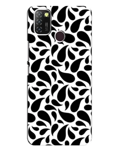 Чехол для Infinix Hot 10 Lite с картинкой «Контрастные черные капли»