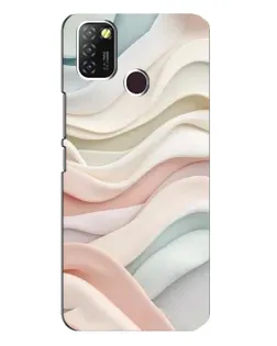 Чехол для Infinix Hot 10 Lite с картинкой «Пастельные нежные волны»