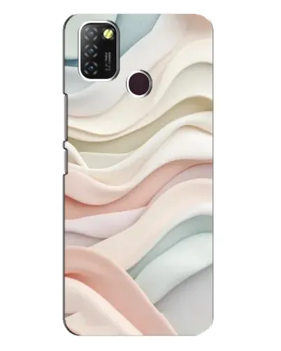 Чехол для Infinix Hot 10 Lite с картинкой «Пастельные нежные волны»