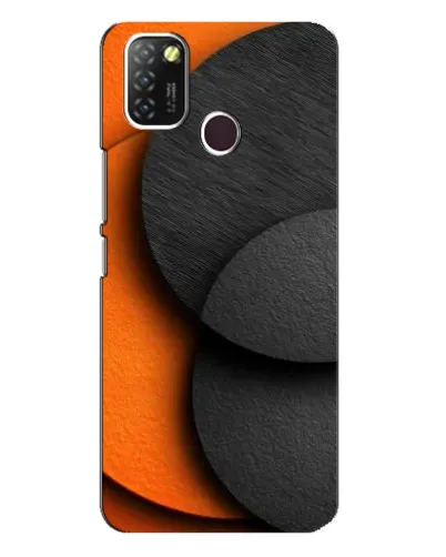 Чехол для Infinix Hot 10 Lite с картинкой «Геометрия оранжевых кругов»