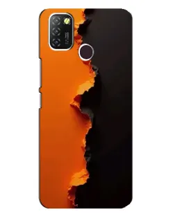 Чехол для Infinix Hot 10 Lite с картинкой «Оранжевый разлом»