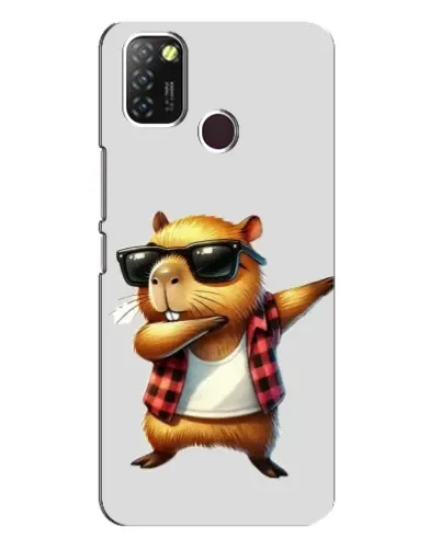 Чехол для Infinix Hot 10 Lite с картинкой «Капибара рэпер даб»