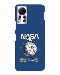 Чехол для Infinix Hot 11s с картинкой «NASA — лунная миссия»