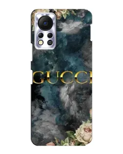 Чехол для Infinix Hot 11s с картинкой «Абстрактные цветы Gucci»