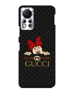 Чехол для Infinix Hot 11s с картинкой «Минни Маус Gucci — черный»