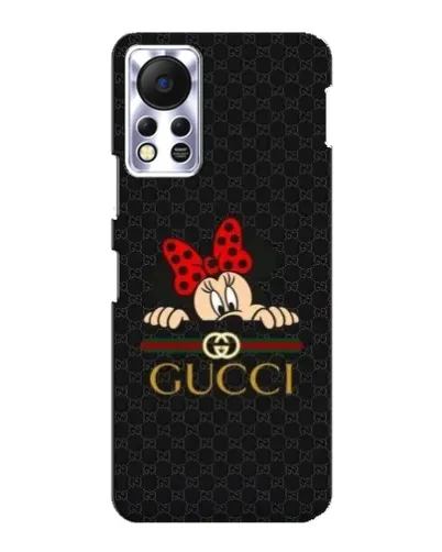 Чехол для Infinix Hot 11s с картинкой «Минни Маус Gucci — черный»