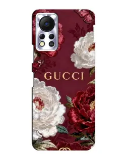 Чехол для Infinix Hot 11s с картинкой «Gucci — бордовые розы»