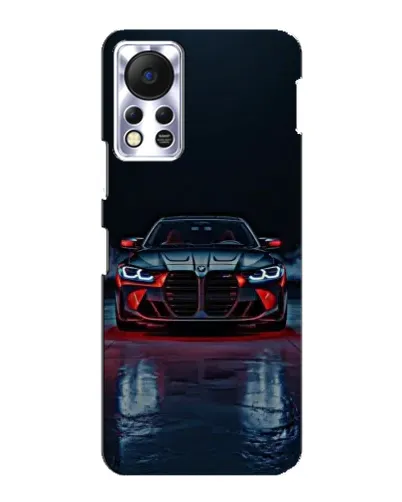 Чехол для Infinix Hot 11s с картинкой «BMW на мокрой дороге»