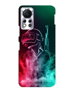 Чехол для Infinix Hot 11s с картинкой «PUBG — огненный воин»