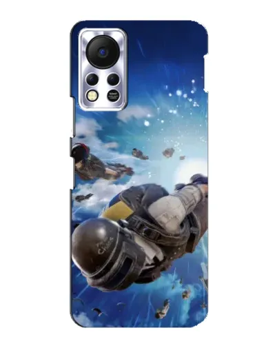 Чехол для Infinix Hot 11s с картинкой «Десант PUBG — прыжок»