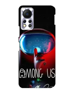 Чехол для Infinix Hot 11s с картинкой «Красный импостер — макро»