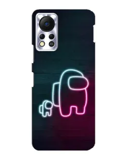 Чехол для Infinix Hot 11s с картинкой «Among Us неон-арт»