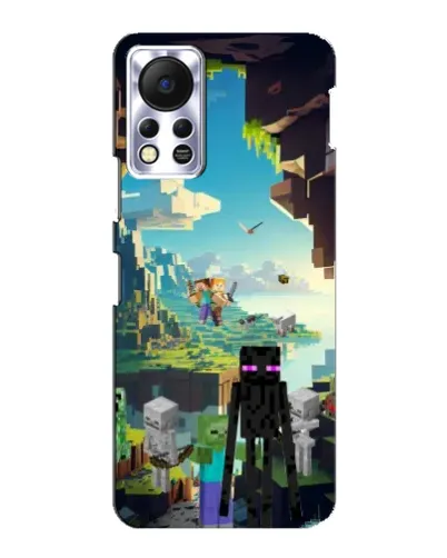 Чехол для Infinix Hot 11s с картинкой «Эндермен в лесу»