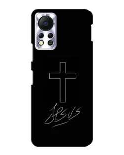Чехол для Infinix Hot 11s с картинкой «Графический крест Jesus»