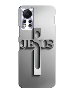 Чехол для Infinix Hot 11s с картинкой «Металлический крест Jesus»
