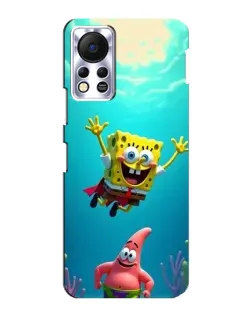 Чехол для Infinix Hot 11s с картинкой «Спанч Боб под водой»