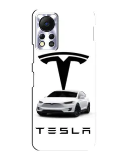 Чехол для Infinix Hot 11s с картинкой «Tesla White Style»