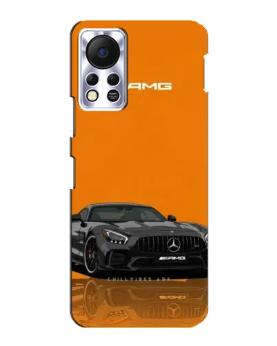 Чехол для Infinix Hot 11s с картинкой «Оранжевый Mercedes AMG»