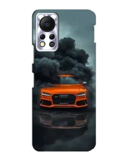 Чехол для Infinix Hot 11s с картинкой «Audi в облаках дыма»