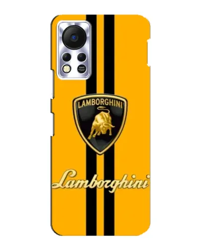 Чехол для Infinix Hot 11s с картинкой «Lamborghini Stripe желтый»