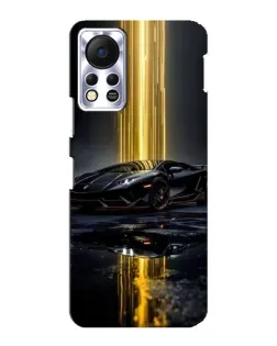 Чехол для Infinix Hot 11s с картинкой «Ночной Lamborghini драйв»