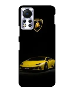 Чехол для Infinix Hot 11s с картинкой «Lamborghini желтый акцент»