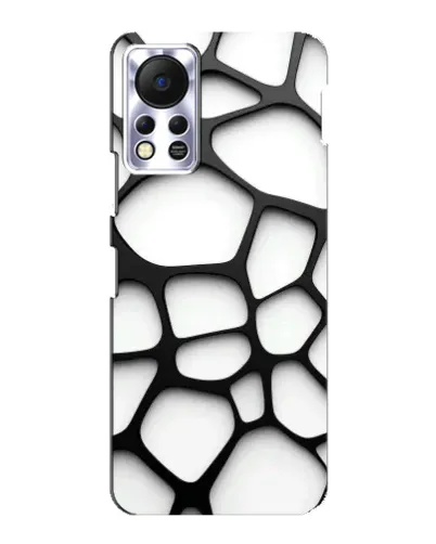 Чехол для Infinix Hot 11s с картинкой «Белая объемная сетка»