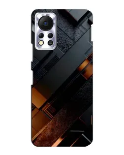Чехол для Infinix Hot 11s с картинкой «Черные геометрические блоки»