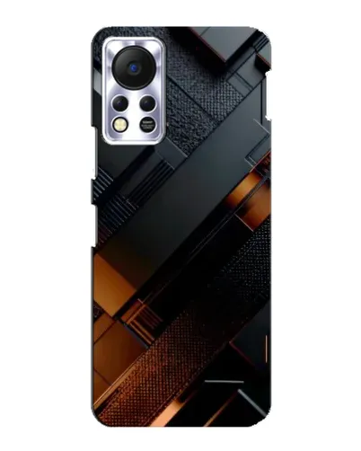 Чехол для Infinix Hot 11s с картинкой «Черные геометрические блоки»