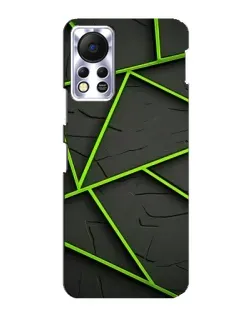 Чехол для Infinix Hot 11s с картинкой «Зеленые геометрические линии»