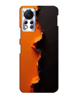 Чехол для Infinix Hot 11s с картинкой «Оранжевый разлом»