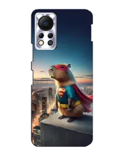 Чехол для Infinix Hot 11s с картинкой «Капи-мен супергерой»
