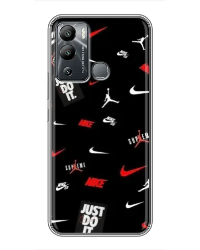 Чехол для Infinix Hot 12 Play с картинкой «Nike Mix Pattern»