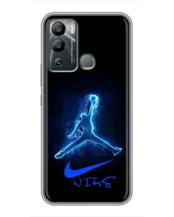 Чехол для Infinix Hot 12 Play с картинкой «Jordan Neon Blue»