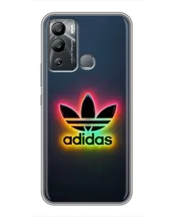 Чехол для Infinix Hot 12 Play с картинкой «Неоновый Adidas»