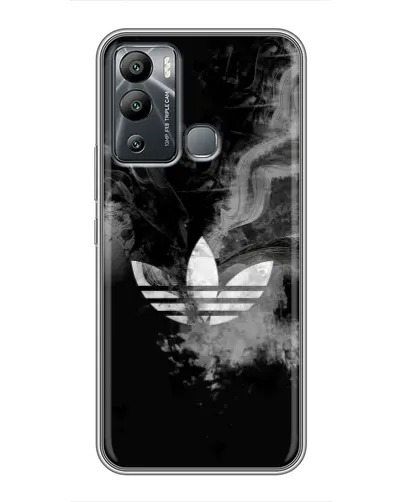Чехол для Infinix Hot 12 Play с картинкой «Абстрактный дым Adidas»