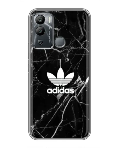 Чехол для Infinix Hot 12 Play с картинкой «Белый мрамор Adidas»