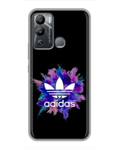 Чехол для Infinix Hot 12 Play с картинкой «Взрыв красок Adidas»
