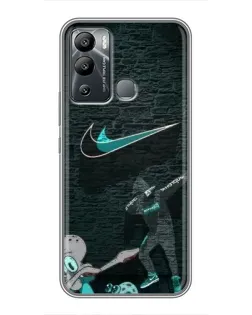 Чехол для Infinix Hot 12 Play с картинкой «Спортивный арт Nike»