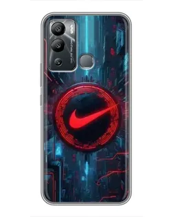 Чехол для Infinix Hot 12 Play с картинкой «Техногенный стиль Nike»