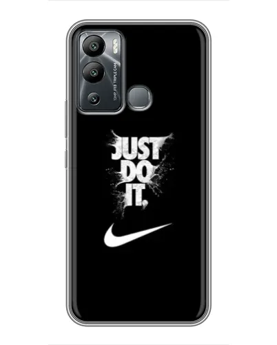 Чехол для Infinix Hot 12 Play с картинкой «Текстовый принт Nike»
