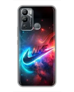 Чехол для Infinix Hot 12 Play с картинкой «Огненный логотип Nike»