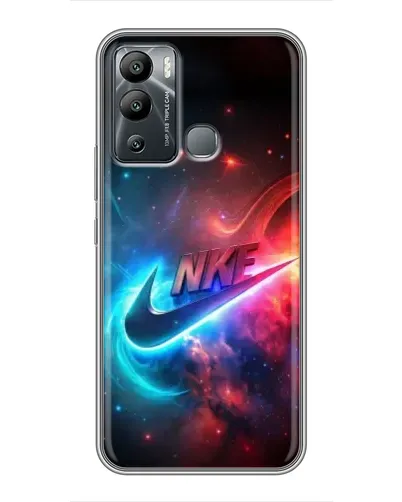 Чехол для Infinix Hot 12 Play с картинкой «Огненный логотип Nike»